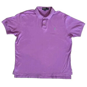 POLO RALPH LAUREN Classic Polo Shirt Adult XL Purple Men’s Casual Soft Knit